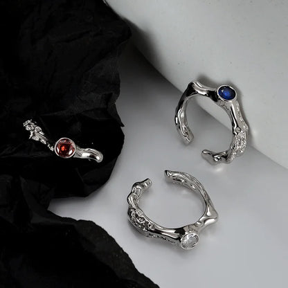 Alien Textur CZ Ring R1252