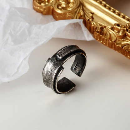 Antiker, matter Plissee-Ring R1285
