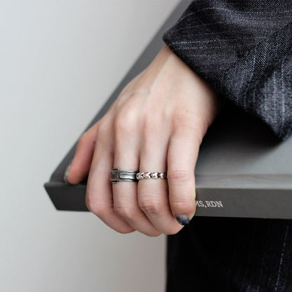 Antiker, matter Plissee-Ring R1285