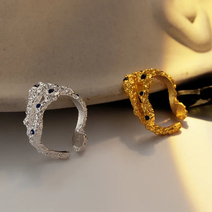 Rindenstruktur CZ Ring R1279
