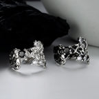 Unregelmäßiger Ring mit geschlagener Textur R1250