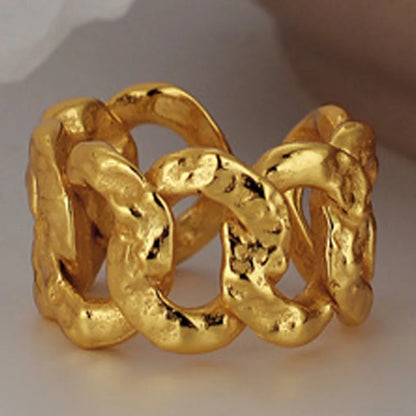 Gehämmerter Ring mit geschlagenen Gliedern R14