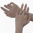 Strukturierter Kronen-Designerring R1164