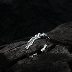 Unregelmäßiger Ring aus mintgrünem Emaille R1176