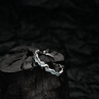 Unregelmäßiger Ring aus mintgrünem Emaille R1176