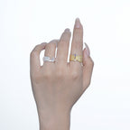 Impressionistischer matter Zirkonia-Ring R1086