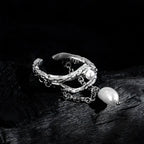 Halloween-Ring mit Perlenkette R1220