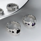 Klobiger Ring mit Alien-Textur R1232