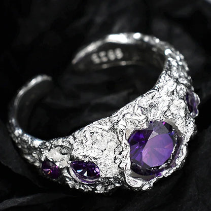 Klobiger Ring mit Alien-Textur R1232