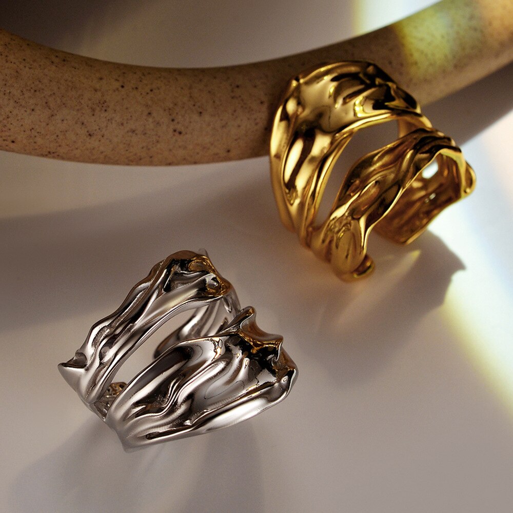 Impressionistischer, weit geöffneter Ring R1095