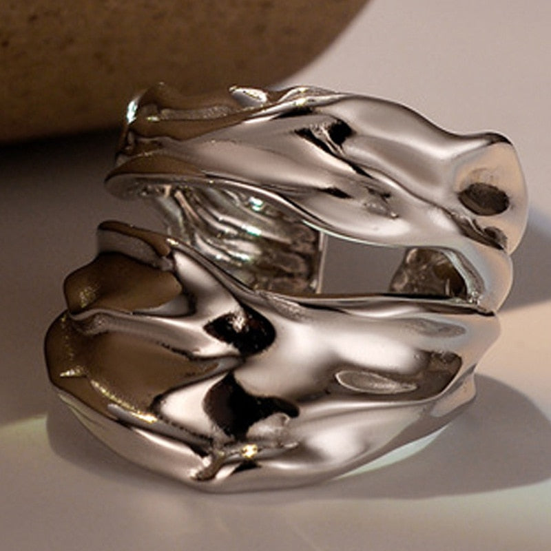 Impressionistischer, weit geöffneter Ring R1095