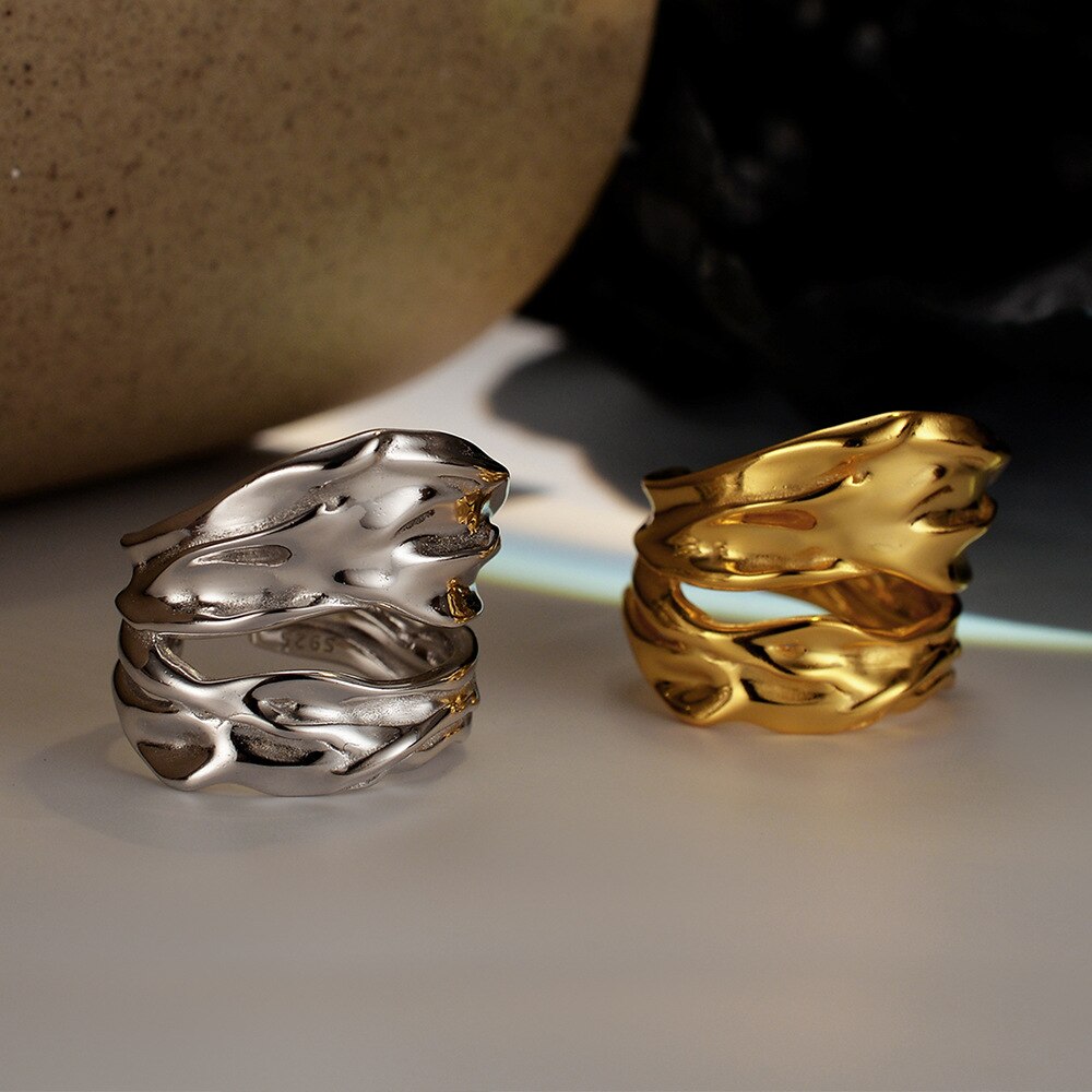 Impressionistischer, weit geöffneter Ring R1095