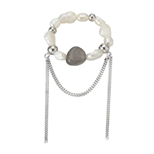 Designer Perlenquastenring R1174