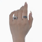 Designer-Ring mit unregelmäßiger Emaille R1175