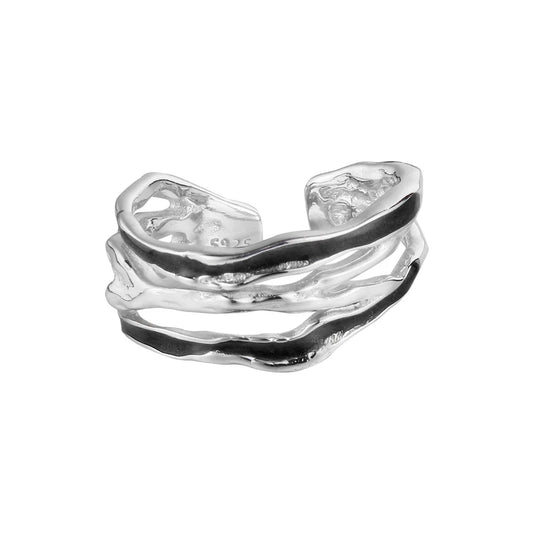 Emaille-Streifen, breiter, unregelmäßiger Ring R1242