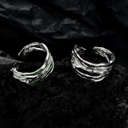 Emaille-Streifen, breiter, unregelmäßiger Ring R1242