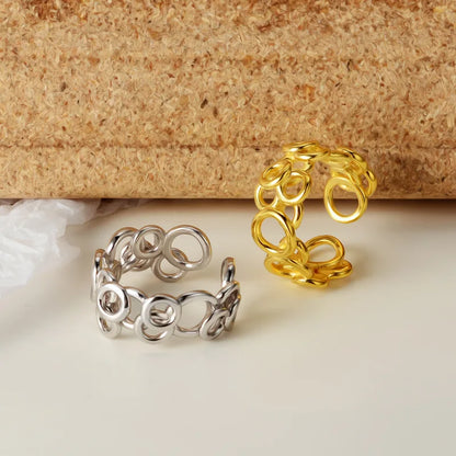 Massiver Ring mit geometrischen Gliedern R1149