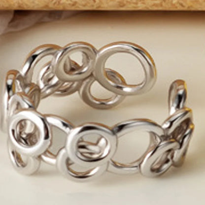 Massiver Ring mit geometrischen Gliedern R1149