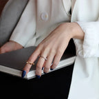 Offener Ring mit geometrischem Stern R1138