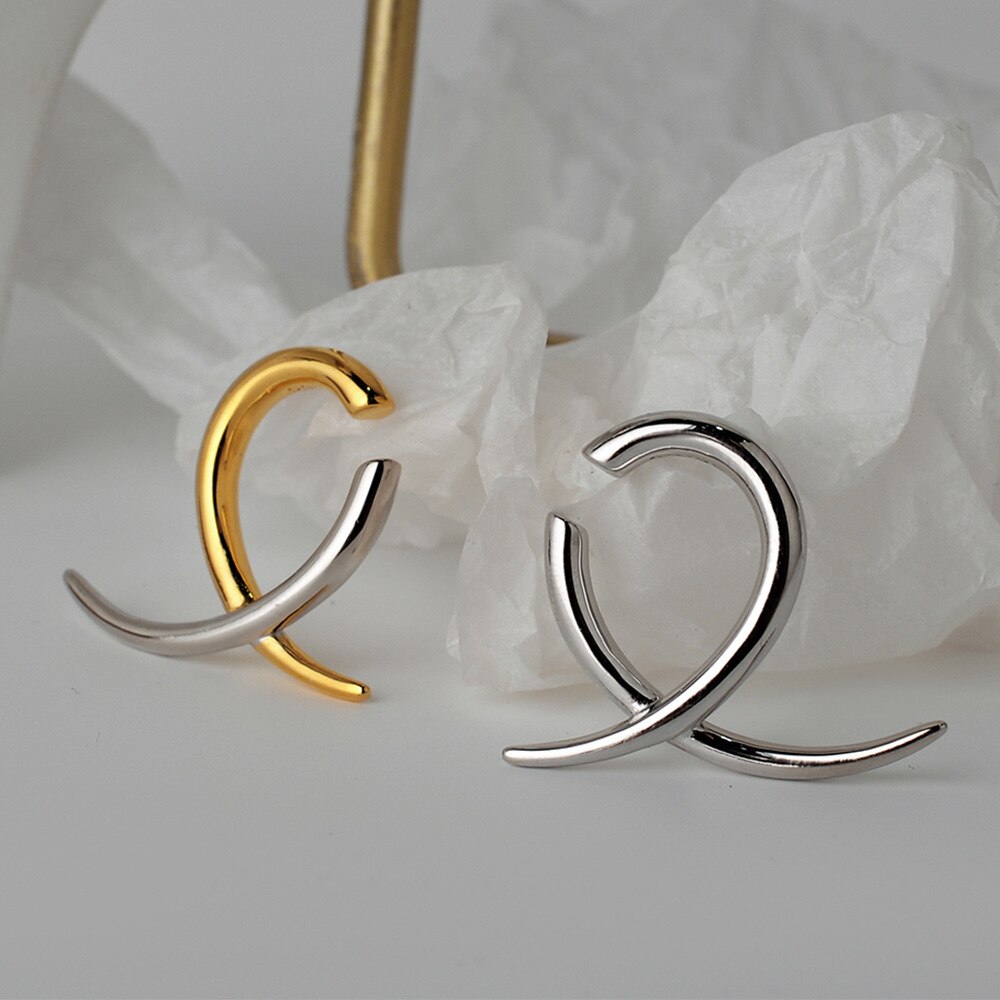 Geometrischer dicker Drahtohrring E1027 1 Stück