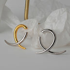 Geometrischer dicker Drahtohrring E1027 1 Stück