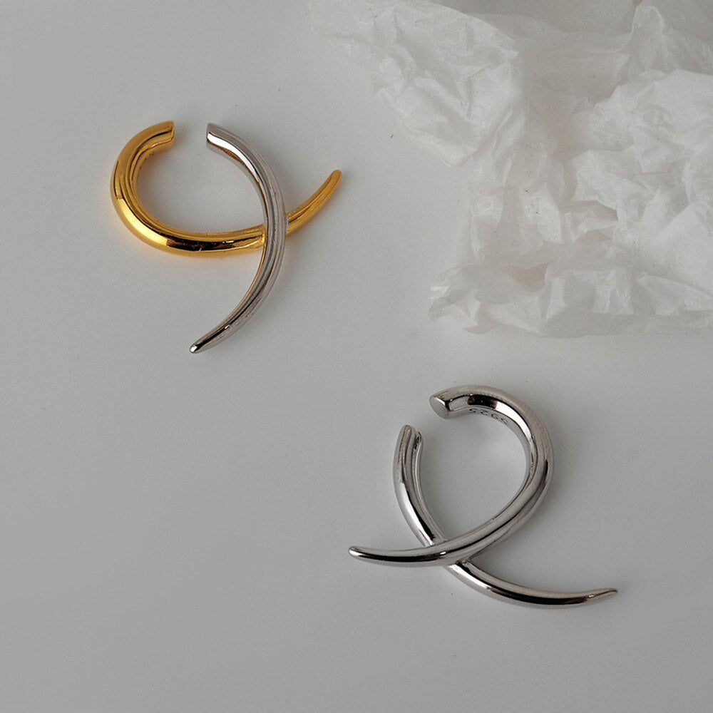 Geometrischer dicker Drahtohrring E1027 1 Stück