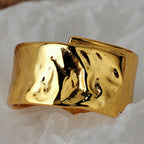 Breiter strukturierter dicker Ring R1037