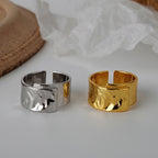 Breiter strukturierter dicker Ring R1037