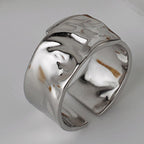 Breiter strukturierter dicker Ring R1037