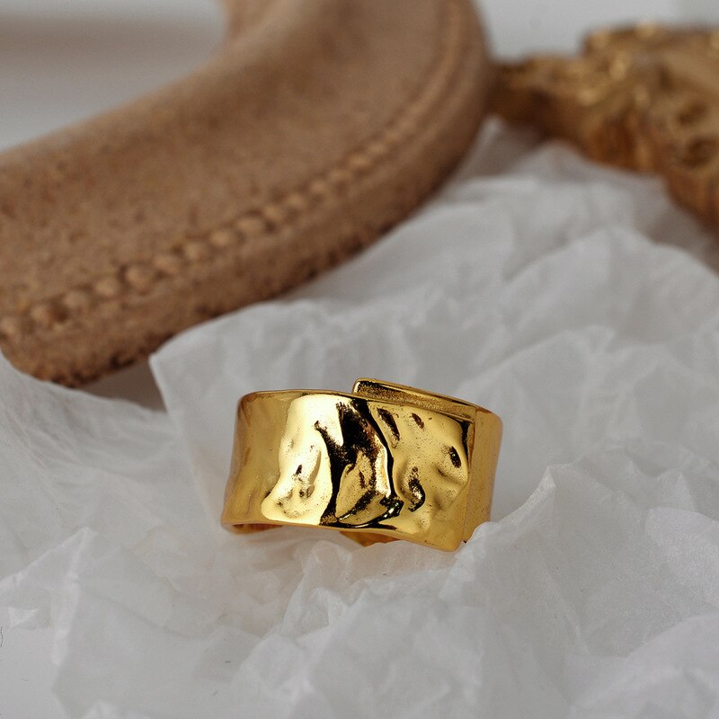 Breiter strukturierter dicker Ring R1037