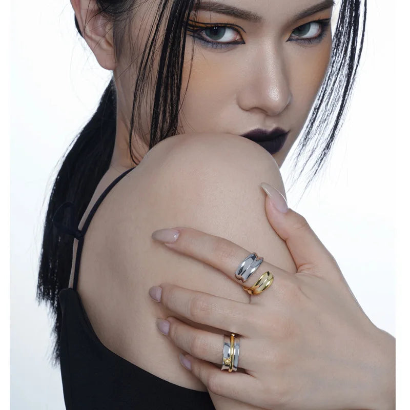 Zweifarbiger offener Ring R1032