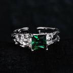 Gehämmerter unregelmäßiger CZ-Ring R1244