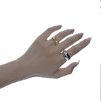 Gehämmerter, polierter Chunk-Ring R1017