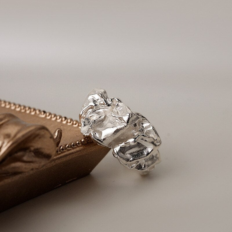 Offener Ring mit zerbröckeltem Muster R1070