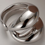 Dicker Ring mit organischem Muster R1071