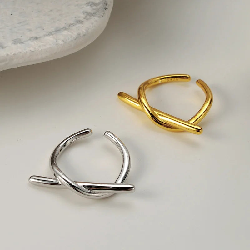 Offener Ring mit Reif und Stab R1021