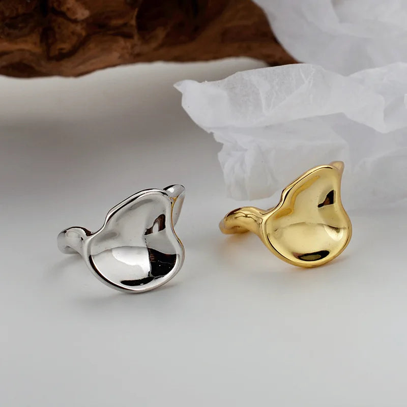 Impressionistischer klobiger Scheibenring R1136