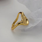 Impressionistischer klobiger Scheibenring R1136