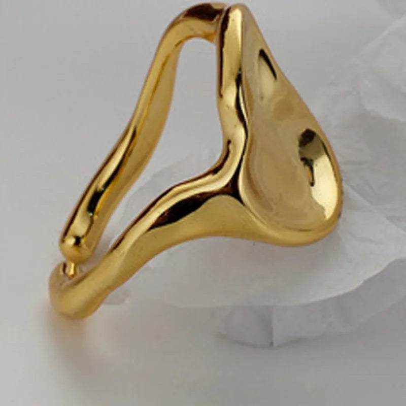 Impressionistischer klobiger Scheibenring R1136