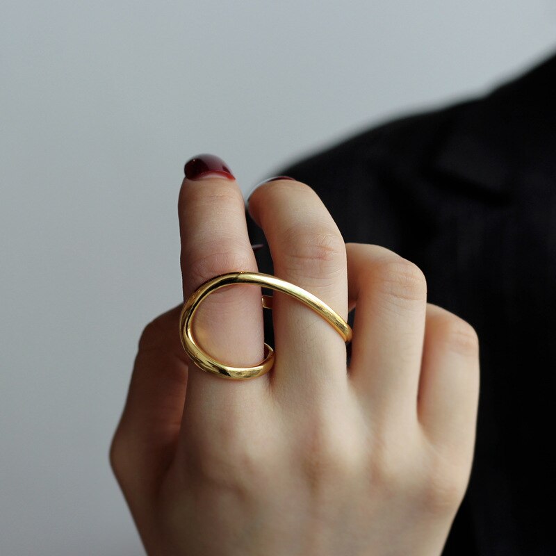 Unregelmäßiger filigraner offener Ring R1135