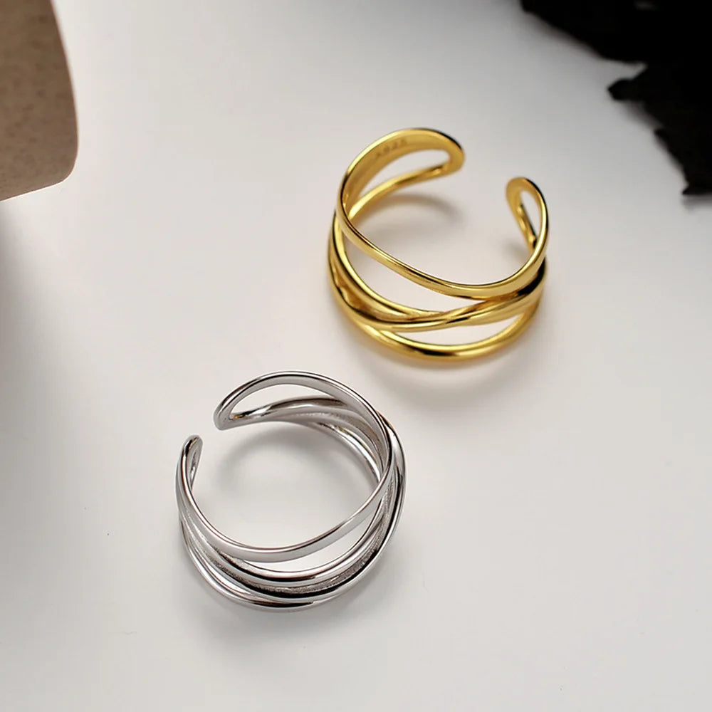 Unregelmäßiger filigraner offener Ring R1113