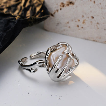 Französischer Chic Barockperlenring R1226