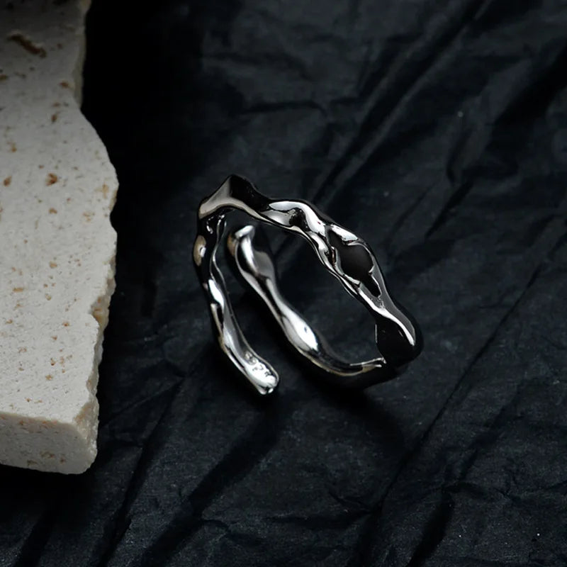Ring mit unregelmäßigem Alien-Muster R124