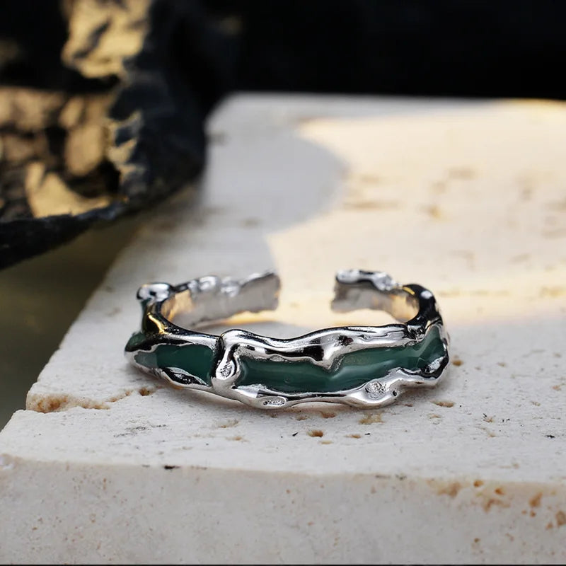 Unregelmäßiger Emaille-Ring R1227