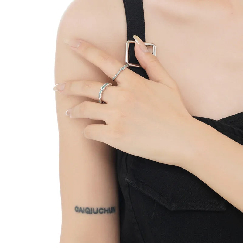 Unregelmäßiger Emaille-Ring R1227