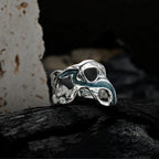 Filigranring mit blauem Emaille R1238