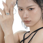 Filigranring mit blauem Emaille R1238