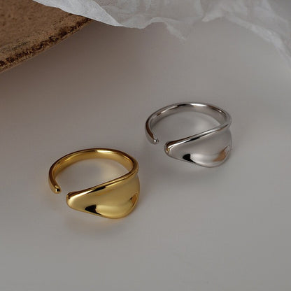 Unregelmäßiger dicker Ring Huggie Ohrringe R1044