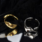 Offener Ring mit unregelmäßigem, dickem Muster R1111