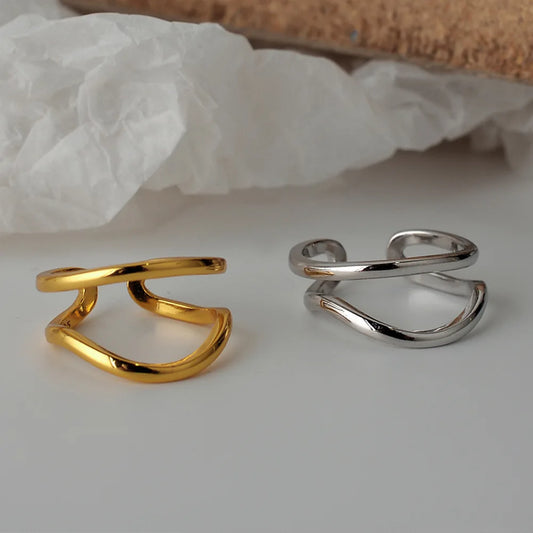 Unregelmäßiger Draht Abstrakter Ring R1116